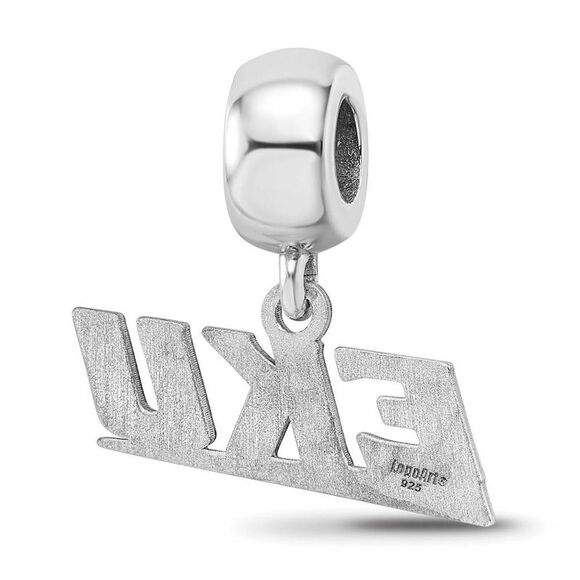 Sterling Silver Eastern Kentucky University XS Dangle Bead Charm - Picture 4 of 6